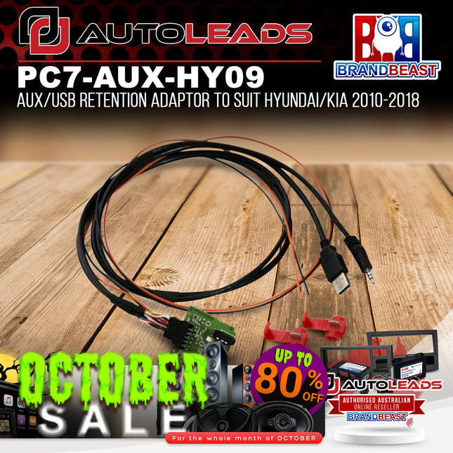 Autoleads PC7-AUX-HY09 AUX/USB Retention Adaptor to Suit Hyundai/Kia 2010-2018