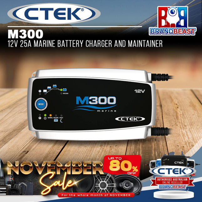 CTEK M300 12V 25A Marine Battery Charger and Maintainer