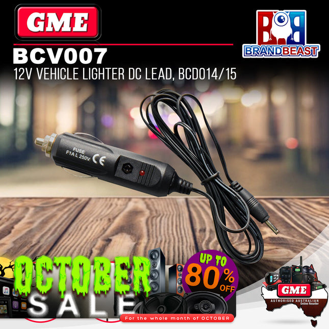 GME BCV007 12V Vehicle Lighter DC Lead BCD014/15
