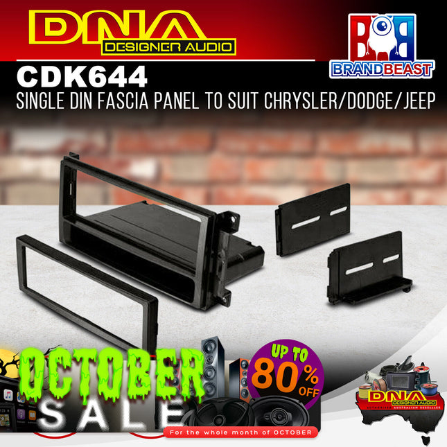 DNA CD-K644 Single DIN Fascia Panel to Suit Chrysler/Dodge/Jeep