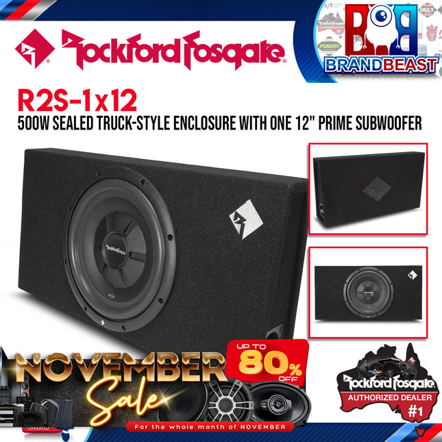 Rockford Fosgate R2S-1X12 Prime 12" R2S Shallow Loaded Enclosure
