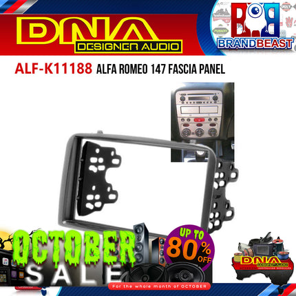 DNA ALF-K11188 Double DIN Fascia Panel to Suit Alfa Romeo 147