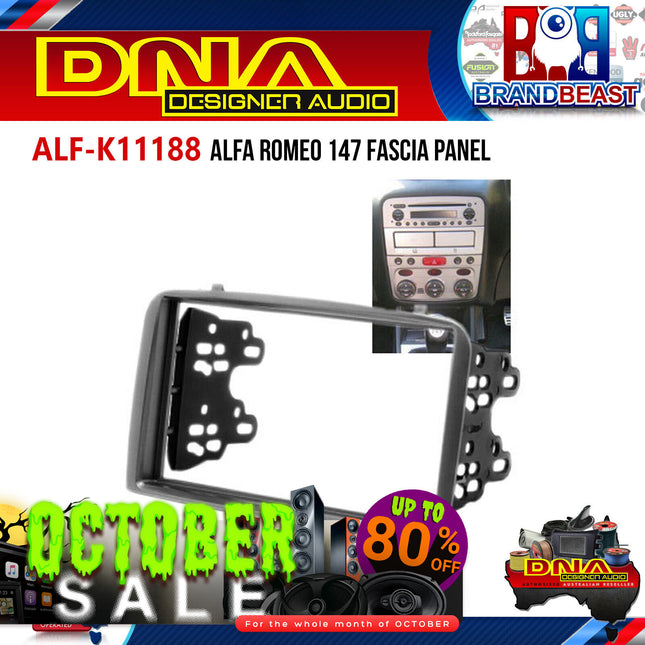 DNA ALF-K11188 Double DIN Fascia Panel to Suit Alfa Romeo 147