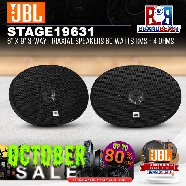 JBL STAGE1 9631 6" x 9" 3-Way Triaxial Speakers 60 Watts RMS - 4 Ohms