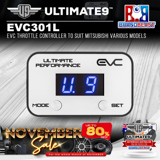 Ultimate9 EVC301L EVC Throttle Controller to Suit Mitsubishi Various Models