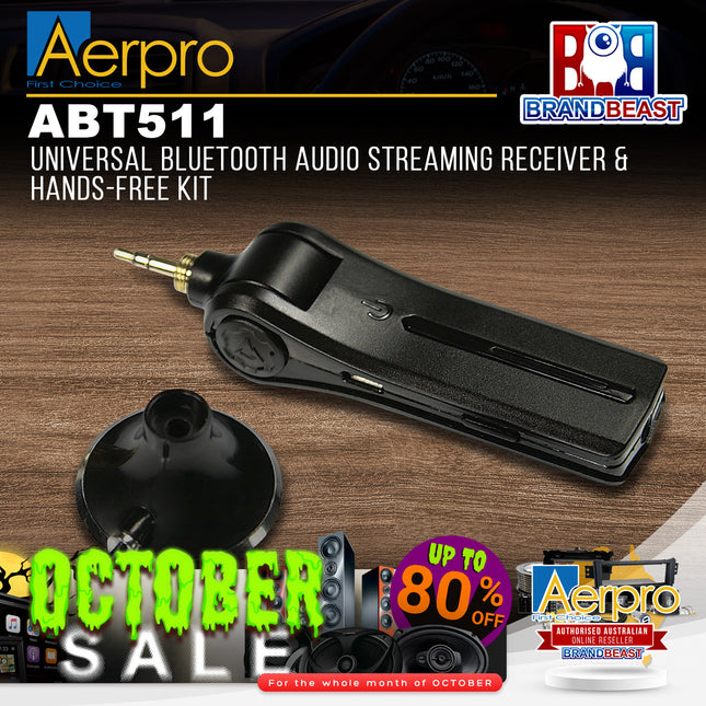 Aerpro ABT511 Universal Bluetooth Audio Streaming Receiver & Hands-Free Kit