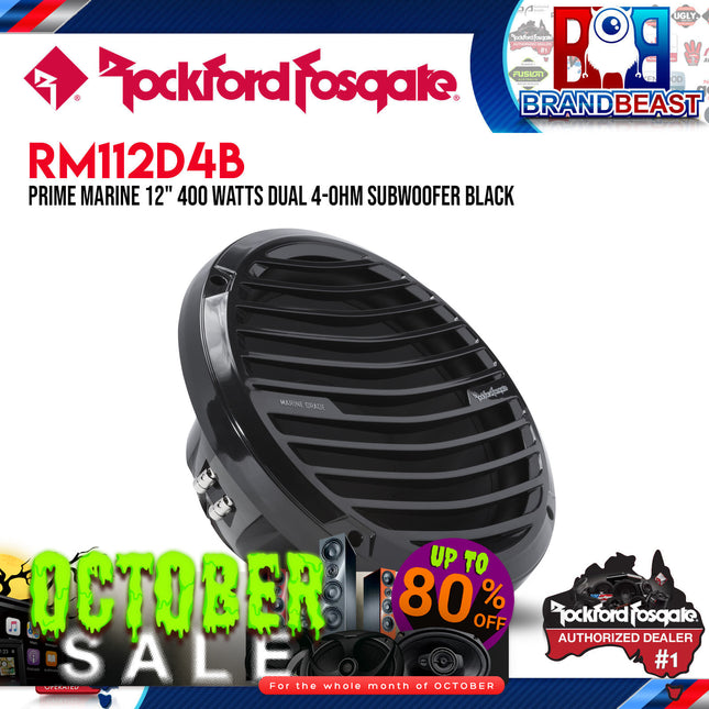 Rockford Fosgate RM112D4B Prime 12" Dual 4-Ohm Subwoofer - Black