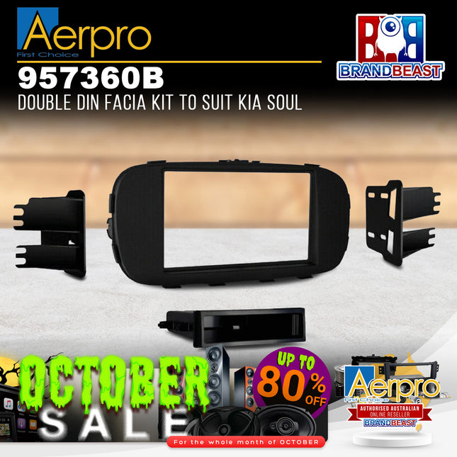 Aerpro 957360B Double DIN Facia Kit to Suit Kia Soul