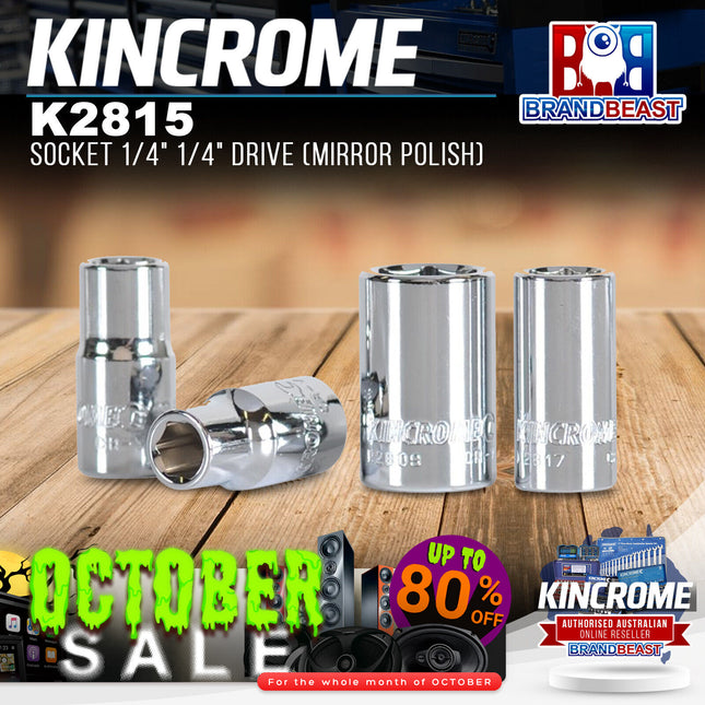 KINCROME K2815 Socket 1/4" 1/4" Drive (Mirror Polish)