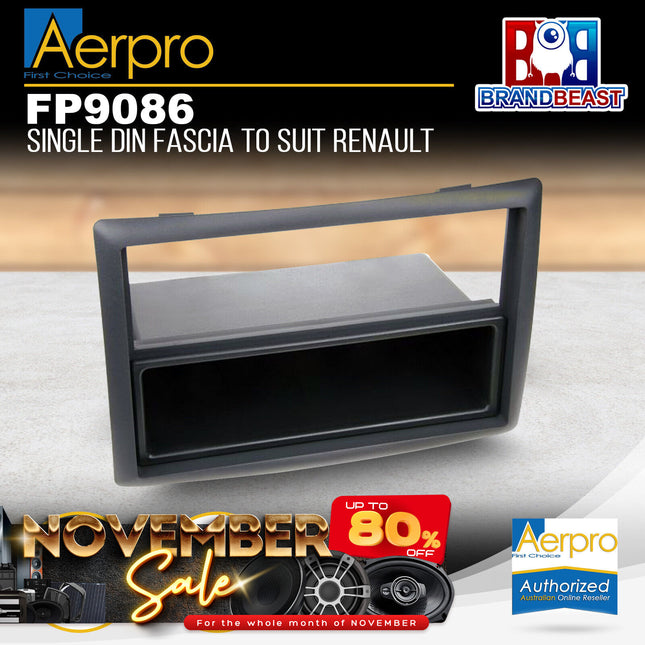 Aerpro FP9086 Single-DIN & 2-DIN Facia Kit Suit Renault Megane 2004-2009 Matte