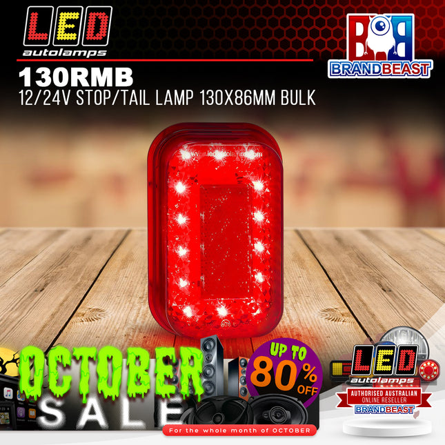LED Autolamps 130RMB 12/24v Stop/Tail Lamp 130x86mm Bulk