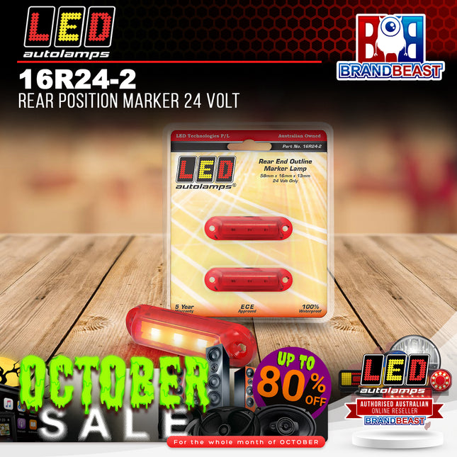 LED Autolamps 16R24-2 Rear Position Marker 24 Volt