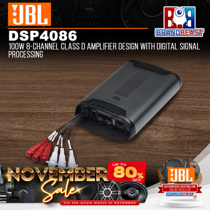 JBL DSP4086 100W 8-Channel Class D Amplifier Design w/ Digital Signal Processing