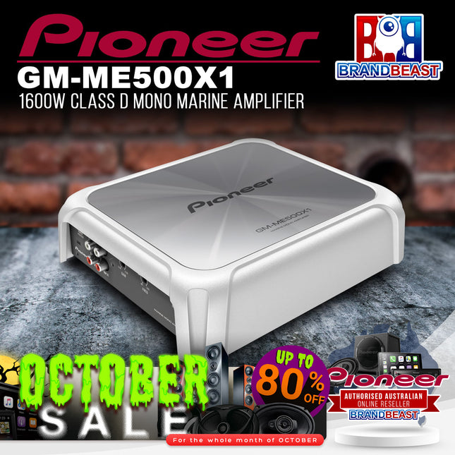 Pioneer GM-ME500X1 1600W Class D Mono Marine Amplifier