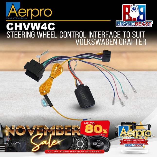 Aerpro CHVW4C Steering Wheel Control Harness Suit Volkswagen Crafter