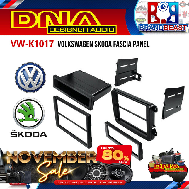 DNA VW-K1017 Single/Double DIN Fascia Panel To Suit Volkswagen/Skoda