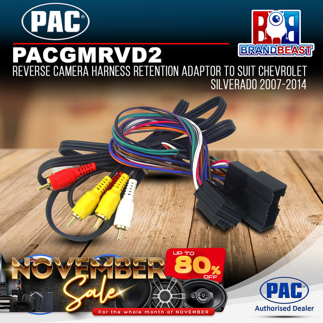 PAC GMRVD2 Reverse Camera Harness Retention Adaptor To Suit Chevrolet Silverado