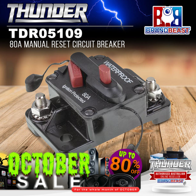 Thunder TDR05109 80A Manual Reset Circuit Breaker