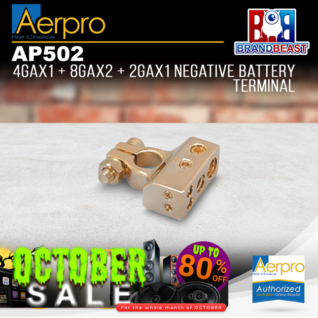 Aerpro AP502 4GA x1 + 8GA x2 + 2GA x1 Negative Battery Terminal