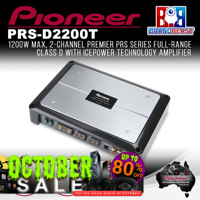 Pioneer PRS-D2200T 2CH Full-Range Class FD Amplifier w/ ICEpower Technology