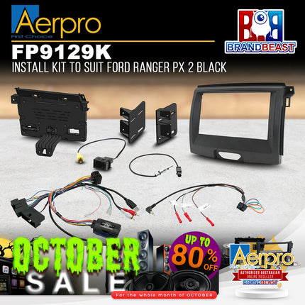 Aerpro FP9129K Double DIN Black Install Kit Suit Ford Ranger UA/Everest PX MKII