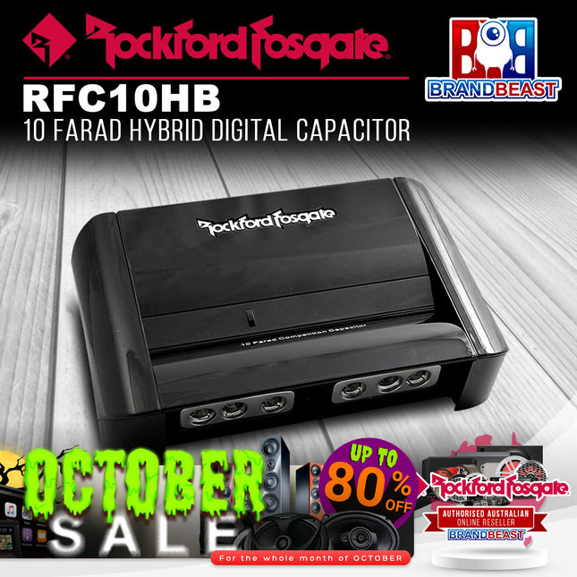 Rockford Fosgate RFC10HB 10 Farad Hybrid Digital Capacitor