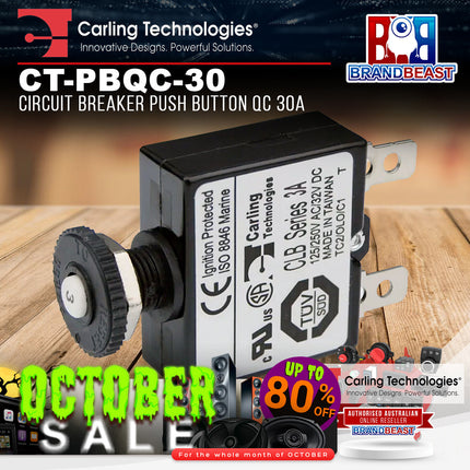 Carling CT-PBQC-30 Circuit Breaker Push Button QC 30A