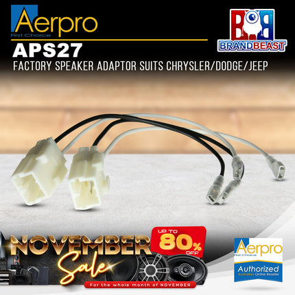 Aerpro APS27 Factory Speaker Adaptor Suit Chrysler/Dodge/Jeep