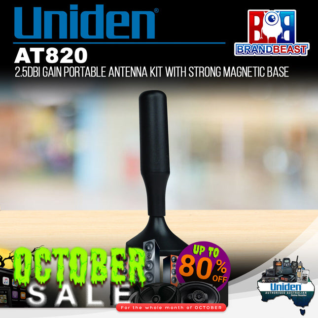 Uniden AT-820 2.5dBi Gain Portable Antenna Kit with Strong Magnetic Base