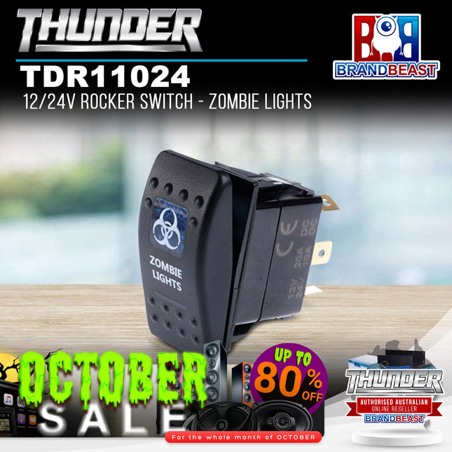 Thunder TDR11024 12/24V Rocker Switch - Zombie Lights