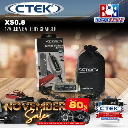 CTEK XS08 12V 0.8A Battery Charger