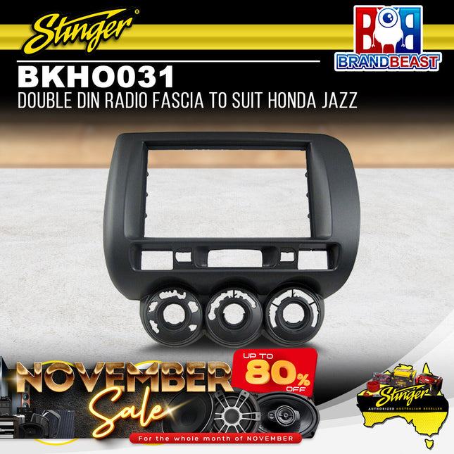Stinger BKHO031 Double DIN Radio Fascia Kit To Suit Honda Jazz 2001-2007