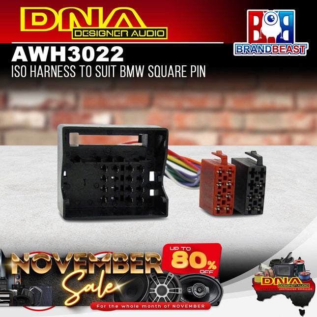 DNA AWH3022 ISO Harness to Suit BMW Square Pin