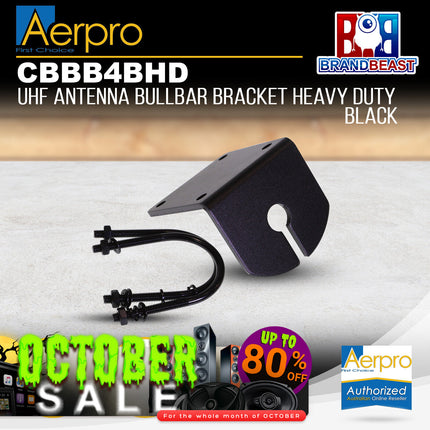 Aerpro CBBB4BHD Black Heavy Duty UHF Antenna Bullbar Bracket