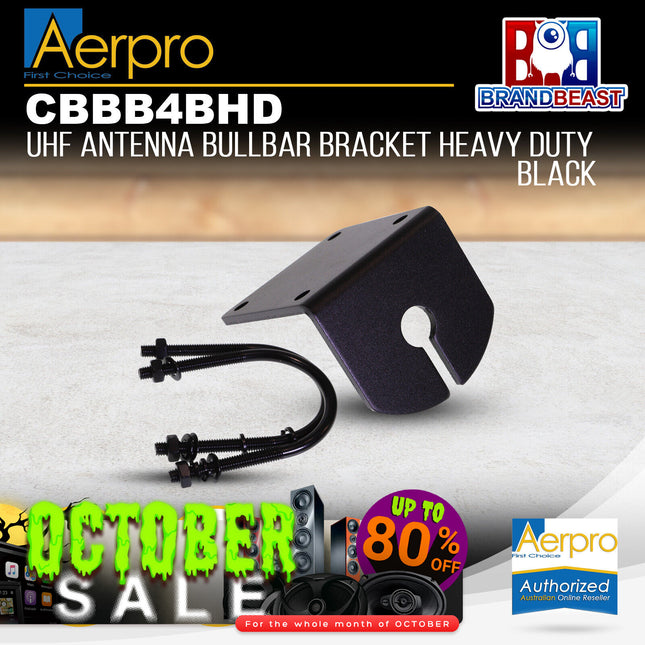 Aerpro CBBB4BHD Black Heavy Duty UHF Antenna Bullbar Bracket