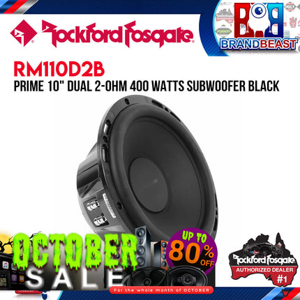 Rockford Fosgate RM110D2B Prime 10" Dual 2-Ohm Subwoofer - Black