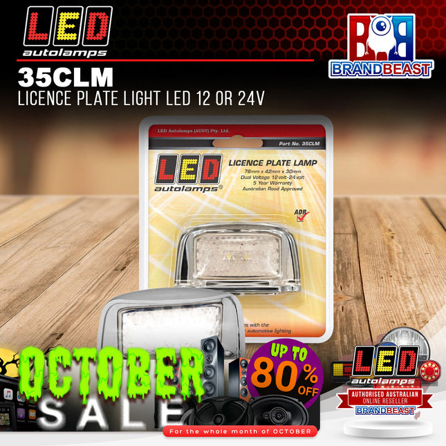 LED Autolamps 35CLM Licence Plate Light LED 12 or 24V
