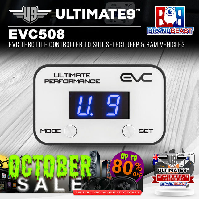 Ultimate9 EVC508L EVC Throttle Controller Suit Select Dodge & Jeep Vehicles