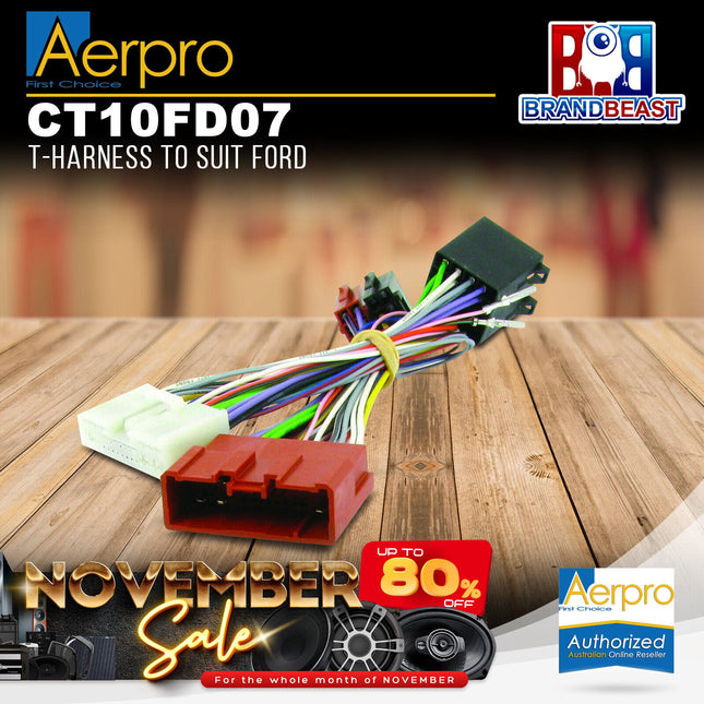 Aerpro CT10FD07 Ford Ranger Pj Pk 2006 - 2011 T Harness