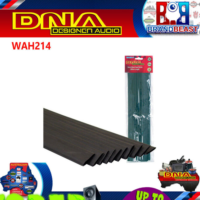 DNA WAH214 14mm Heatshrink Black - 10 Pieces