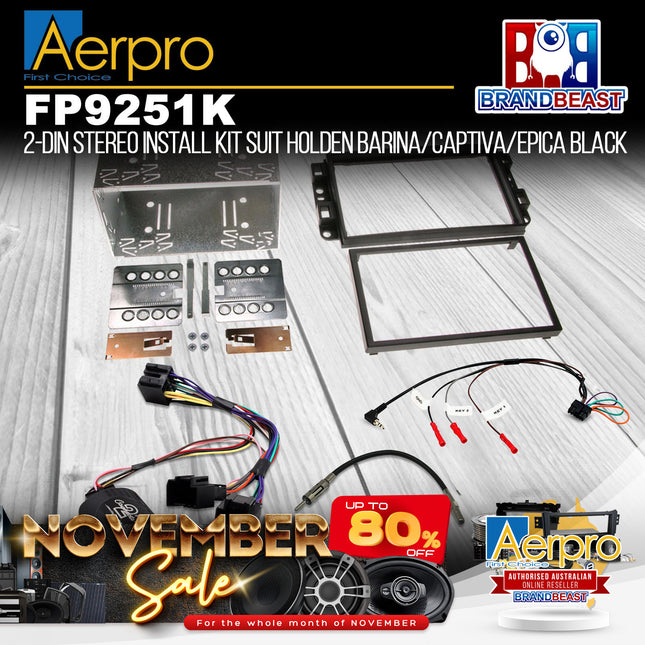 Aerpro FP9251K Double DIN Install Kit to Suit Holden Barina/Captiva/Epica