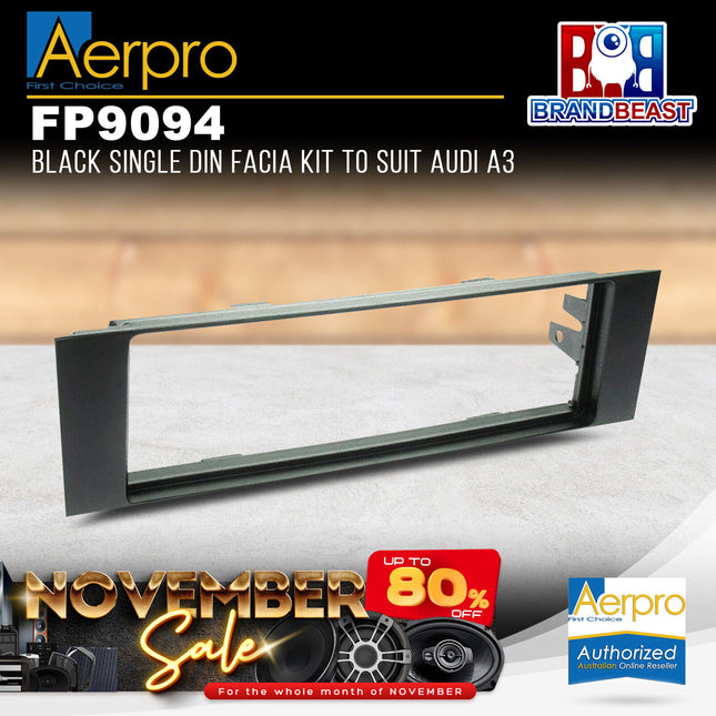 Aerpro FP9094 Single DIN Facia Kit to Suit Audi A3 8P