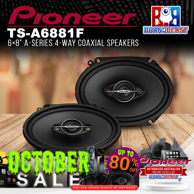 Pioneer TS-A6881F 6√ó8" A-Series 4-Way Coaxial Speakers