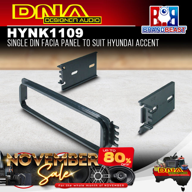 DNA HYN-K1109 Single DIN Fascia Panel to Suit Hyundai Accent