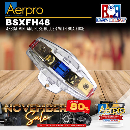 Aerpro BSXFH48 8GA MINI ANL Fuse Holder With 60A Fuse