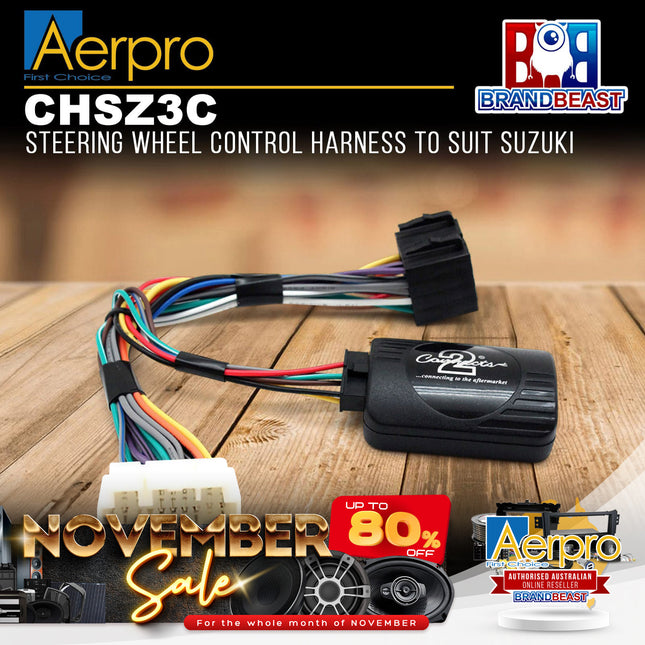 Aerpro CHSZ3C Steering Wheel Control Harness Suit Suzuki Vehicles