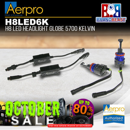 Aerpro H8Led6K H8 Led Headlight Globe 5700 Kelvin