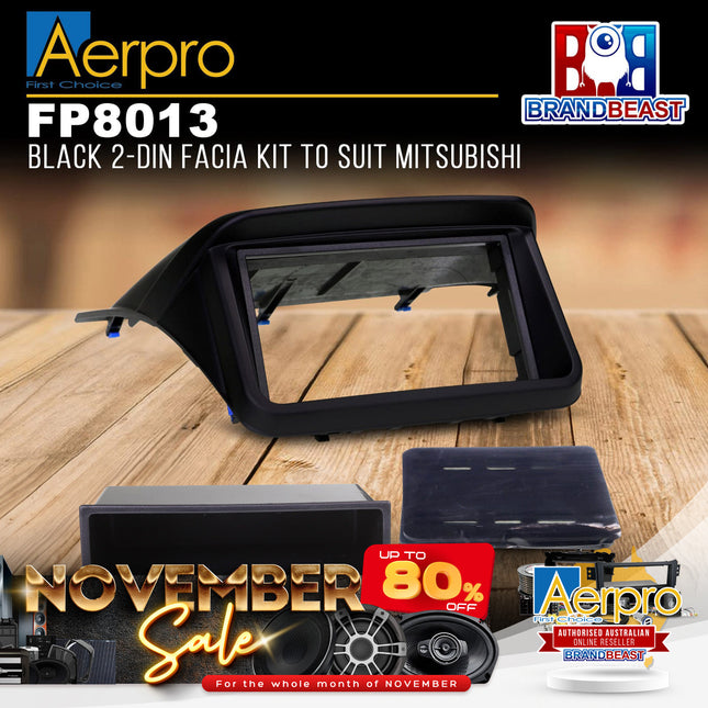 Aerpro FP8013 Double DIN Black Facia Kit Suit Mitsubishi Challenger/Triton