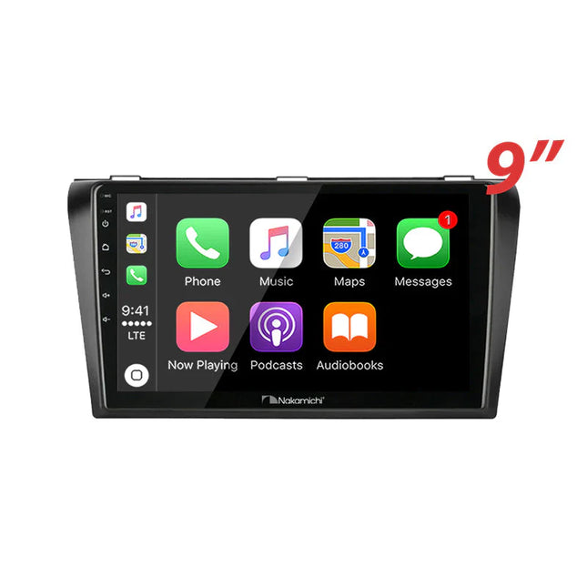 Nakamichi NA9MAZDA320042009 9" Wireless CarPlay Android Auto Mazda 3 2004-2009