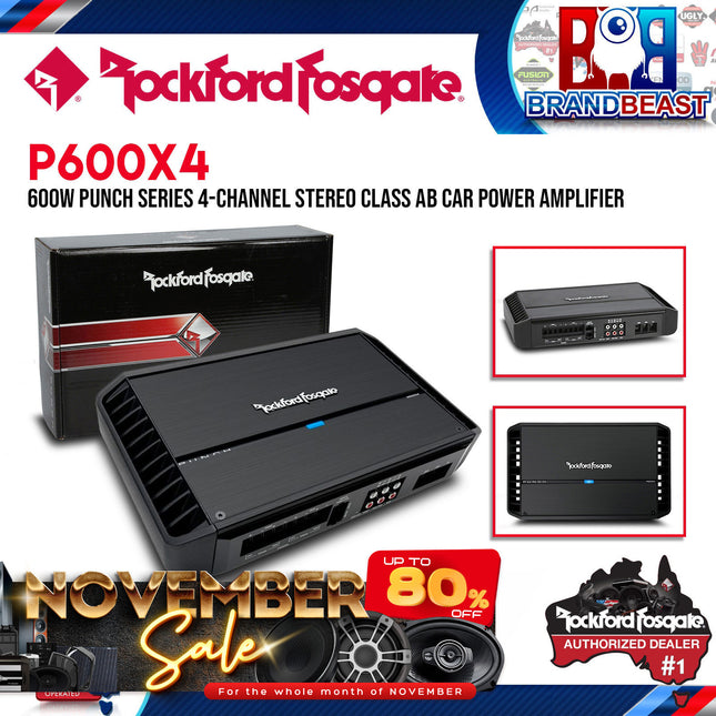 Rockford Fosgate P600X4 Punch 600 Watt 4-Channel Amplifier